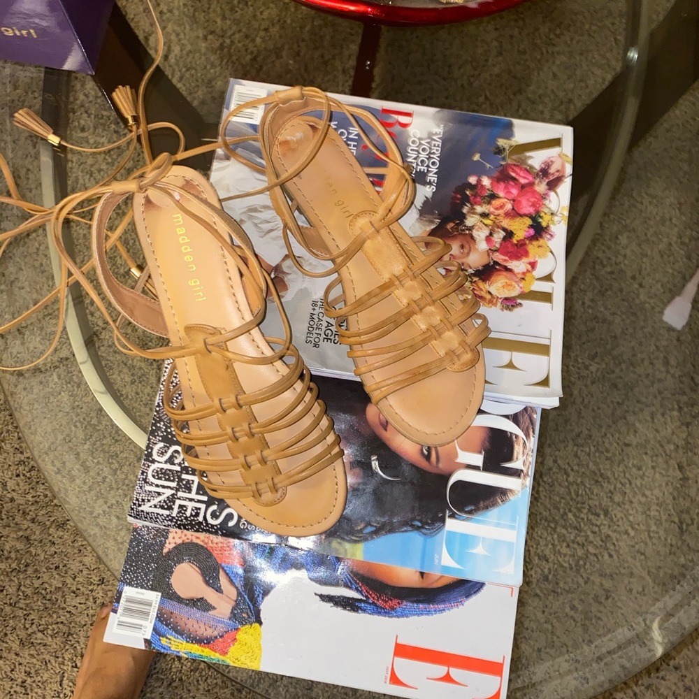 Madden girl wrap around the ankle sandal